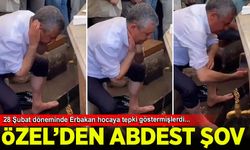 Yeni Parti Lideri Özgür Özel abdest alırken görüntülendi