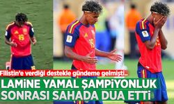 Şampiyonluk sonrası duygulandıran kare: Lamine Yamal sahada dua etti