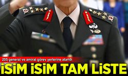 205 general ve amiral görev yerlerine atandı