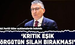 AK Partili Güler açıklamalarda bulundu: 'Kritik eşik örgütün silah bırakması'