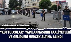 Bakan Gürlek: "Kuytulcular" yapılanmasının faaliyetleri ve gelirleri mercek altına alındı