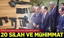 Alihan Kuriş operasyonunda cephanelik gibi ev: 20 silah ve şarjörler