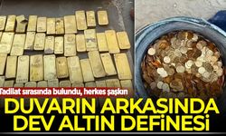 Duvarın arkasındaki dev altın definesi! Tadilat sırasında bulundu
