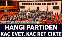 Çerçeve yasa oylamasının sonuçları belli oldu: Parti parti 'Evet-hayır' tablosu