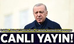 Erdoğan, Malazgirt Zaferi’nin 955. yıl dönümü etkinliklerinde konuşuyor