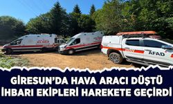 Giresun'da "hava aracı düştü" ihbarı ekipleri harekete geçirdi