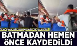 Girne açıklarında batan gemiden ilk görüntüler: Batmadan hemen önce kaydedildi!
