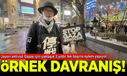 Japon aktivist Gazze için yaklaşık 3 yıldır tek başına eylem yapıyor