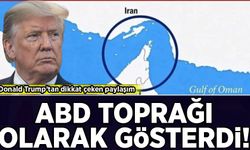 Donald Trump’tan dikkat çeken paylaşım: Hürmüz Boğazı'nı "ABD toprağı" olarak gösterdi!