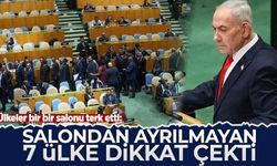 Ülkeler bir bir salonu terk etti: Siyonist Netanyahu konuşurken içeride kalanlar dikkat çekti