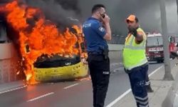 İETT otobüsü alev alev yandı!