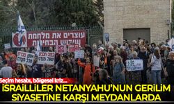 İsraillilerden Netanyahu hükümetinin seçimler öncesinde "bölgede tansiyonu yükseltmesine" karşı gösteri