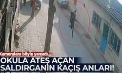 Manisa'da okula ateş açan saldırganın kaçtığı anlar ortaya çıktı
