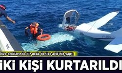 Gürcistan'dan kalkan uçak Rize'de denize acil iniş yaptı: 2 kişi kurtarıldı