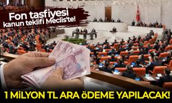 Fon tasfiyesi kanun teklifi Meclis'te!: 1 milyon TL ara ödeme yapılacak