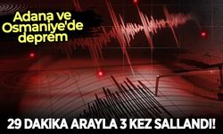 Adana ve Osmaniye'de deprem: 29 dakika arayla 3 kez sallandı