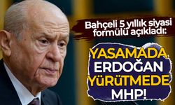 Bahçeli 5 yıllık siyasi formülü açıkladı: Yürütmede Erdoğan, yasamada MHP