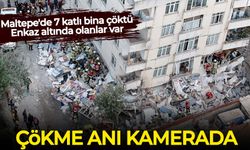 Maltepe'de 7 katlı binanın çökme anı kamerada!