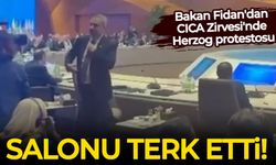 Bakan Fidan'dan CICA Zirvesi'nde Herzog protestosu: Salonu terk etti