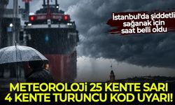 Meteoroloji 25 kente sarı, 4 kente turuncu kod verdi!