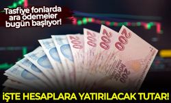 Tasfiye fonlarda ara ödemeler bugün başlıyor: İşte hesaplara yatırılacak tutar