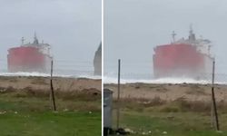 Rusya'da vurulmuştu: Dev gemi Çatalca sahilinde karaya oturdu