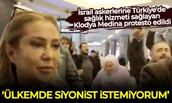 Siyonist İsrail askerlerine Türkiye'de sağlık hizmeti sağlayan Klodya Medina protesto edildi