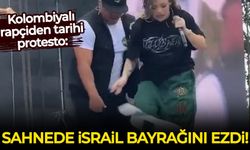 Kolombiyalı rapçiden tarihi protesto: Sahnede İsrail bayrağını ezdi