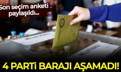Son seçim anketi paylaşıldı: 4 parti barajı geçemedi