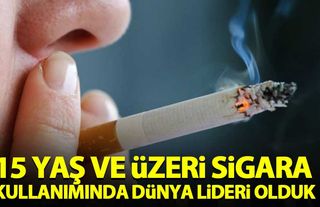 Türkiye, 15 yaş ve üzeri sigara kullanımında dünya lideri oldu