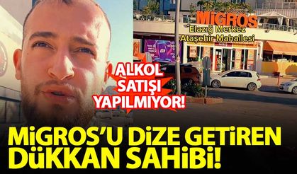 Migros'u dize getiren dükkan sahibi! Alkol satışı yapılmıyor...