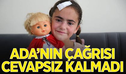 Cumhurbaşkanı Erdoğan'dan pankartla yardım isteyen minik Ada tedavi için İstanbul'a götürüldü