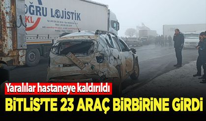 Bitlis'te 23 aracın karıştığı zincirleme kaza