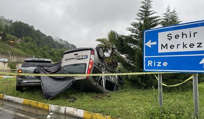 Rize'de meydana gelen kazada bir kişi hayatını kaybetti