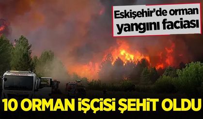 Eskişehir'de orman yangını faciası: 10 orman işçisi şehit oldu