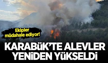 Karabük'te alevler tekrar yükseldi