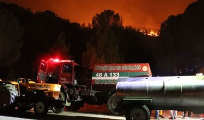 Köyceğiz'de çıkan orman yangınına müdahale ediliyor