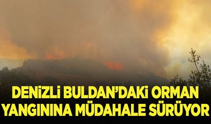 Denizli Buldan'daki orman yangınına müdahale sürüyor