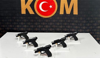 Mardin'de 5 ruhsatsız tabanca ele geçirildi
