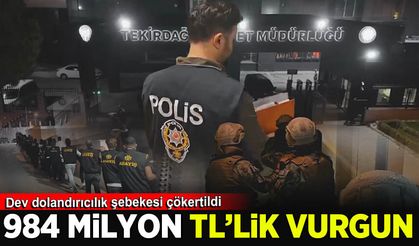 Tekirdağ'da 984 milyon TL'lik vurgun! 41 tutuklama