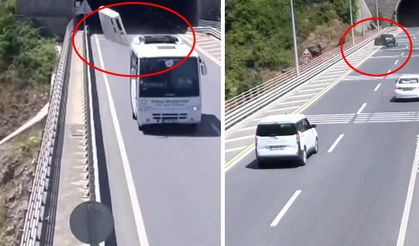 Tünel çıkışında geri manevra kazaya yol açtı