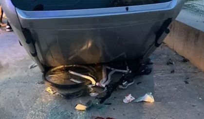 Çorum'da feci kaza: bisikletli çocuğun üzerine otomobil devrildi!