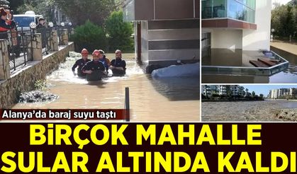 Alanya'da korku dolu anlar! Baraj suyunun taşması sonucu birçok mahalle sular altında kaldı