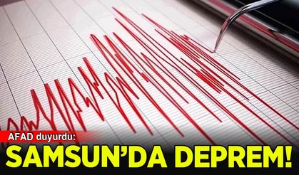 Samsun'da 4 büyüklüğünde deprem