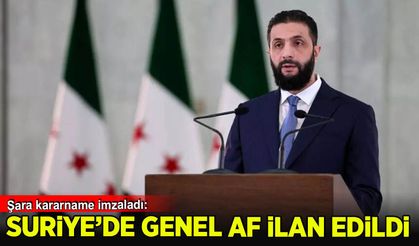 Şara kararname imzaladı: Suriye'de genel af ilan edildi