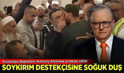 Soykırım destekçisi Avustralya Başbakanı Anthony Albanese protesto edildi