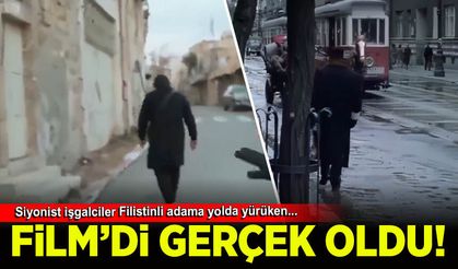 Film'di gerçek oldu! Yolda yürüyen Filistinliye müdahale ettiler...