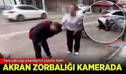 Isparta'da akran zorbalığı kamerada: Yere yatırdığı arkadaşının yüzüne bastı