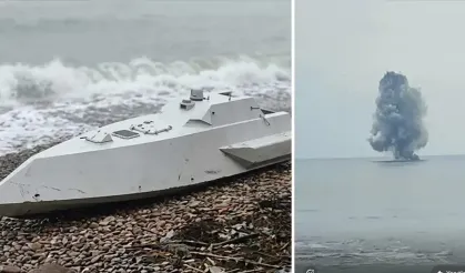 Ordu’da kıyıya vuran İDA kontrollü şekilde imha edildi