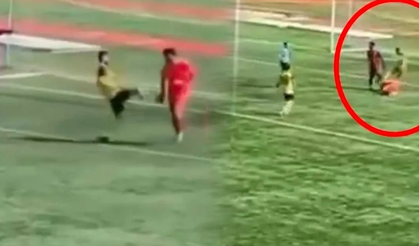 Mardin'de amatör maçta rakip futbolcunun kafasına tekme atan oyuncu tutuklandı